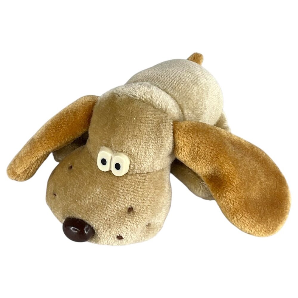Vintage Tara Toy Kennel Kuddles Tan Puppy Dog Stuffed Animal Plush Toy 5 Inch